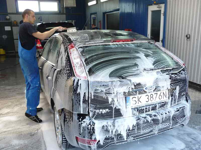 Wax the car to protect the paint from UV rays and dirt.