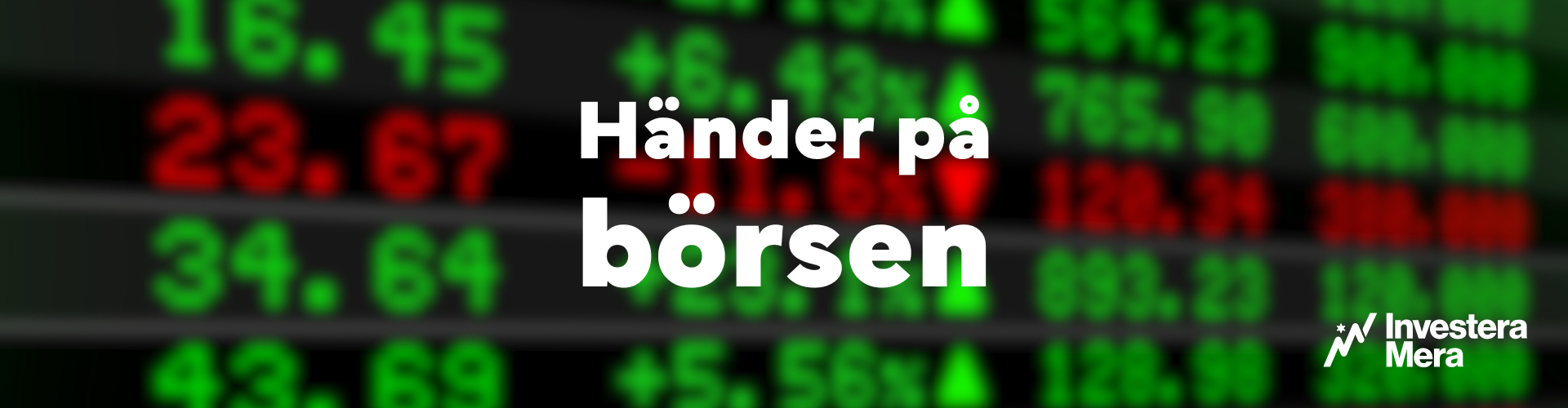 Händer på börsen av investeramera