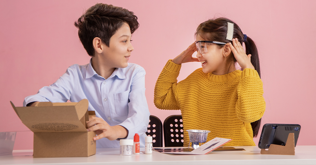 A group of students learning through hands-on science experiments