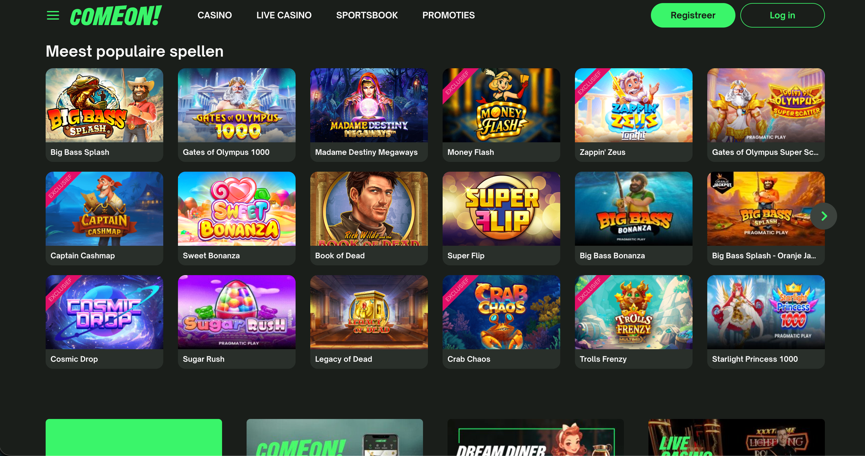 ComeOn! online casino Nederland met Nederlandse vergunning en legale goksite voor online slots, live casino en veilige online casino spellen