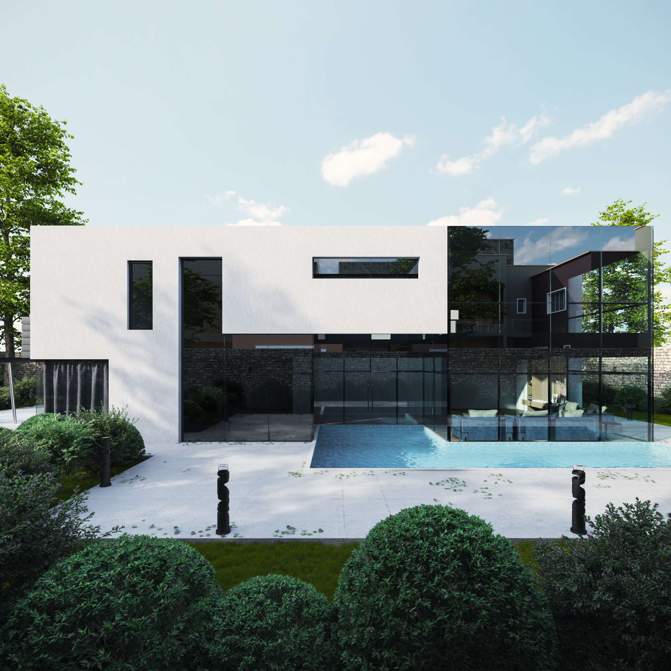 render of modern house