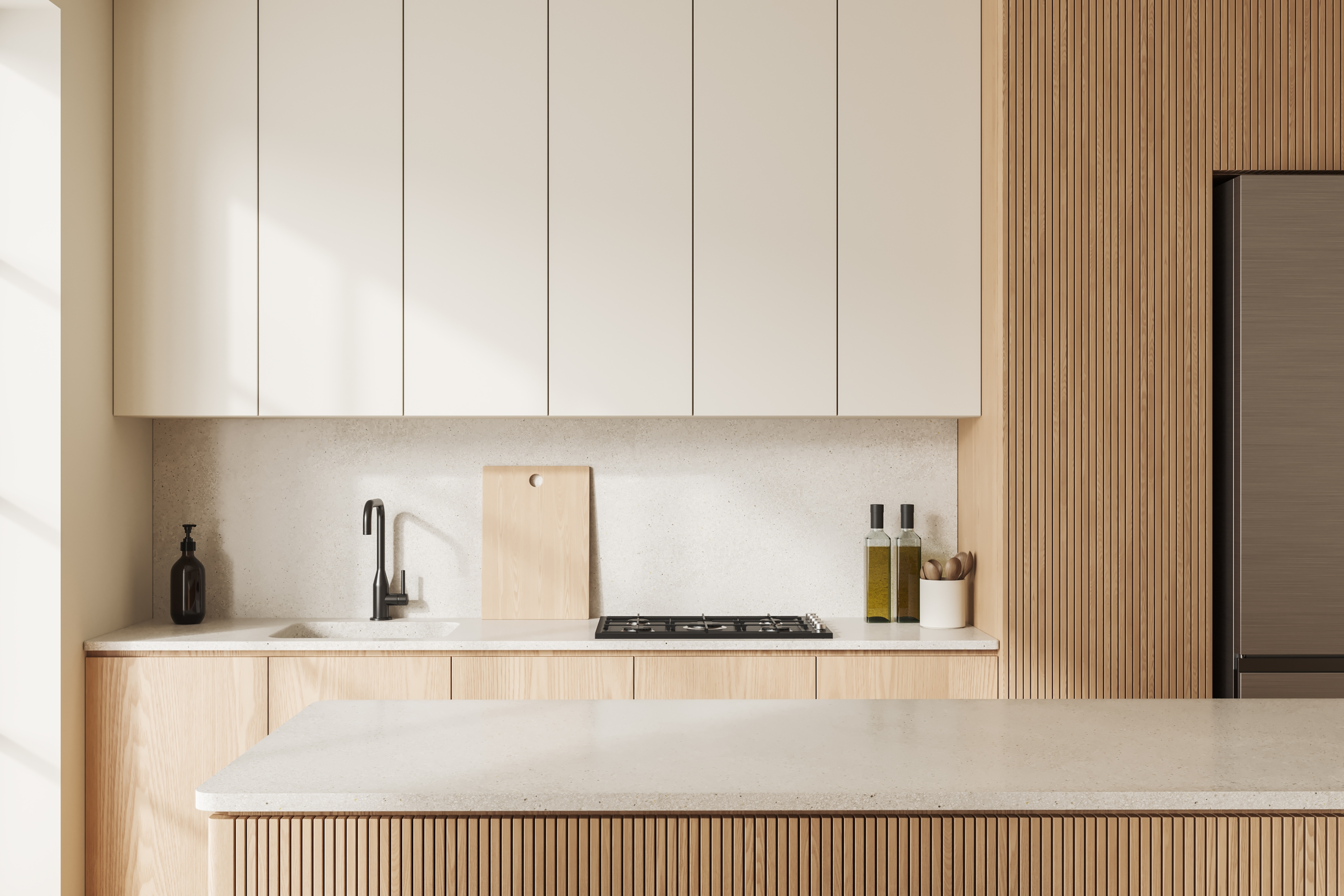 Light minimalist kitchen look