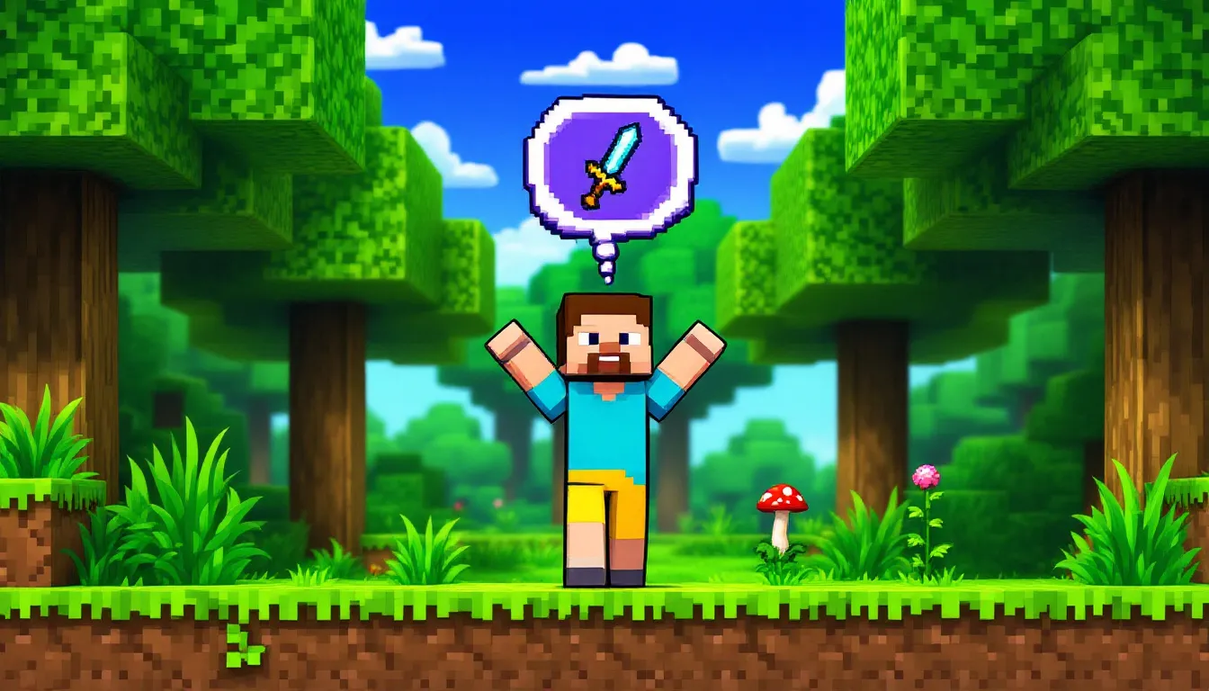 A player starting their adventure in Minecraft Opal with a vibrant world around them.