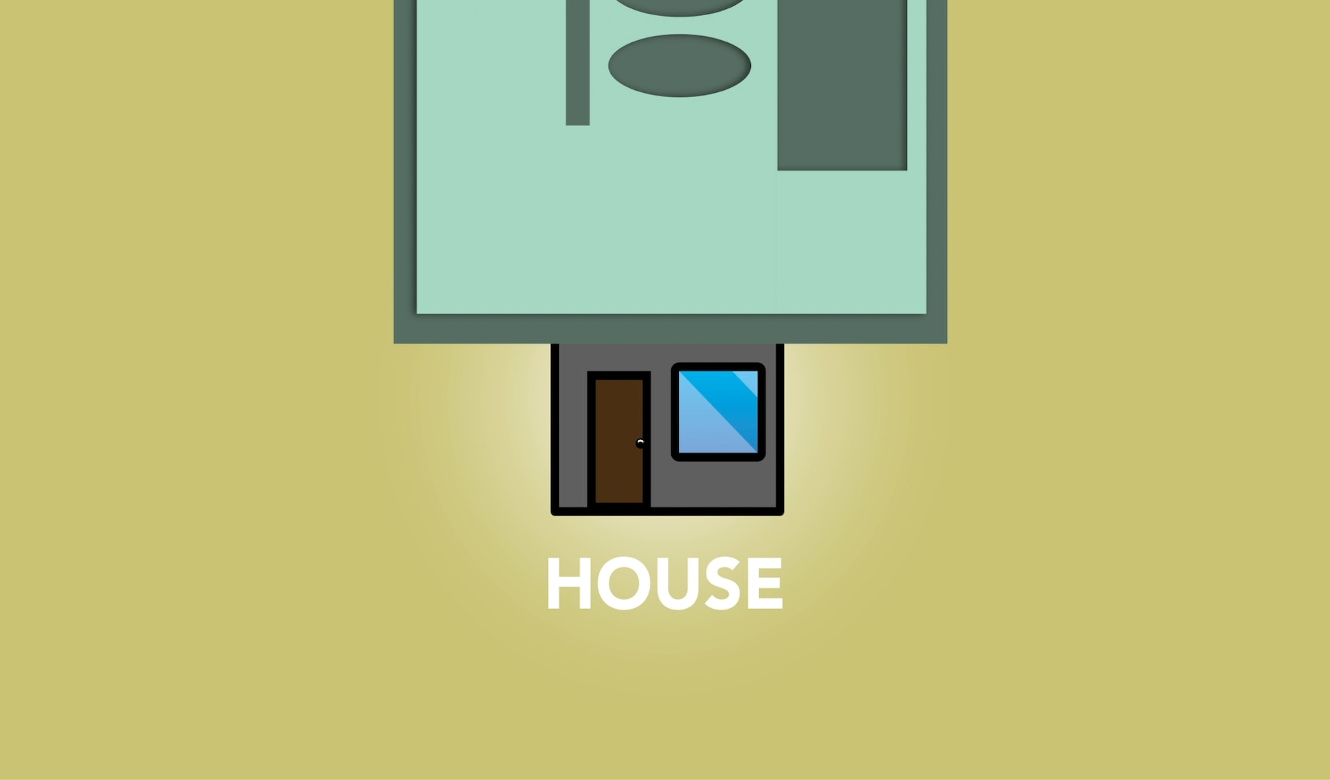 A house with energy bills and a person pointing at them