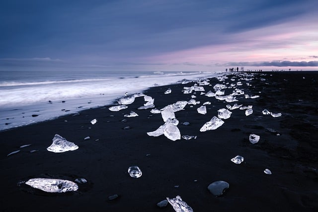diamond beach, iceland, ice
