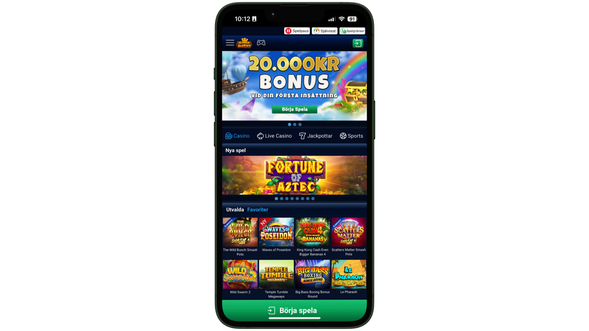 Kungaslottet mobilcasino