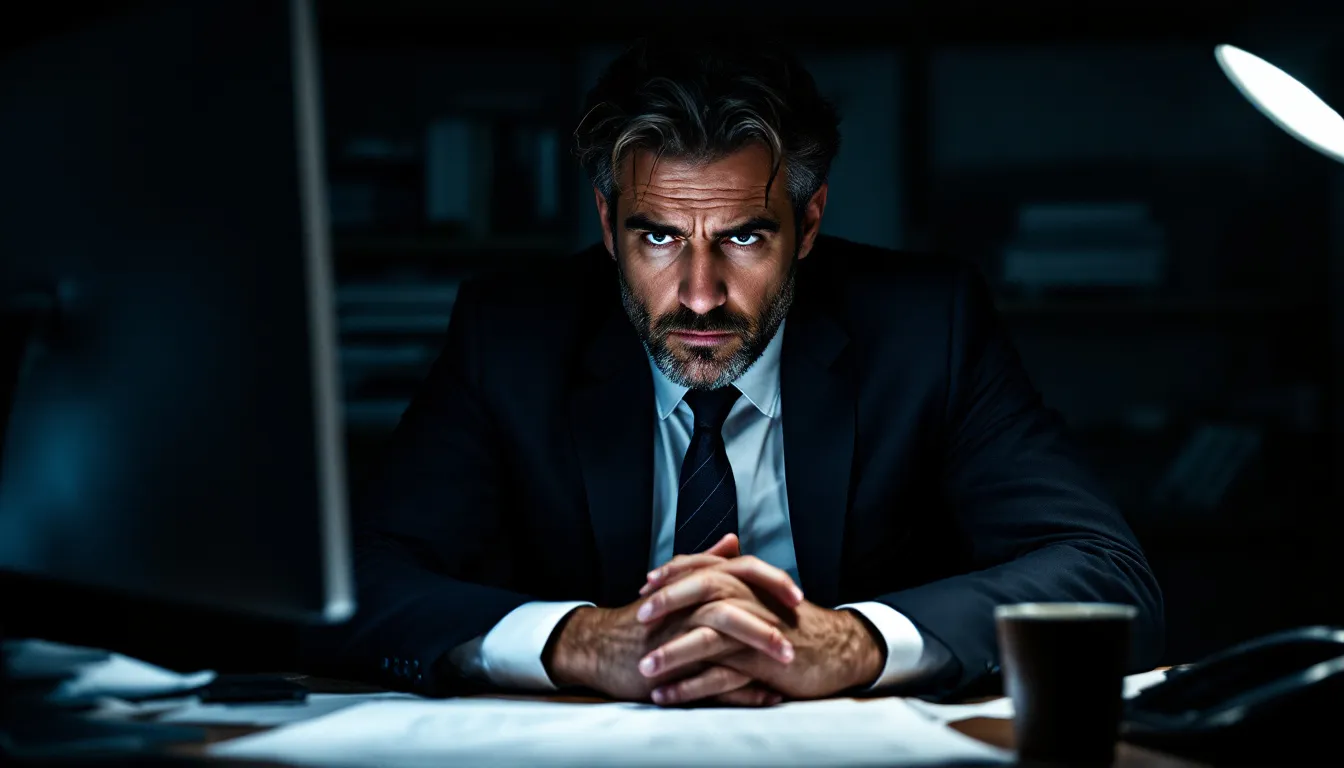A person contemplating their next steps when under investigation.