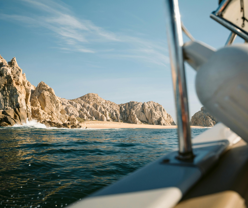 A scenic view of Cabo San Lucas, a luxury travel destination.