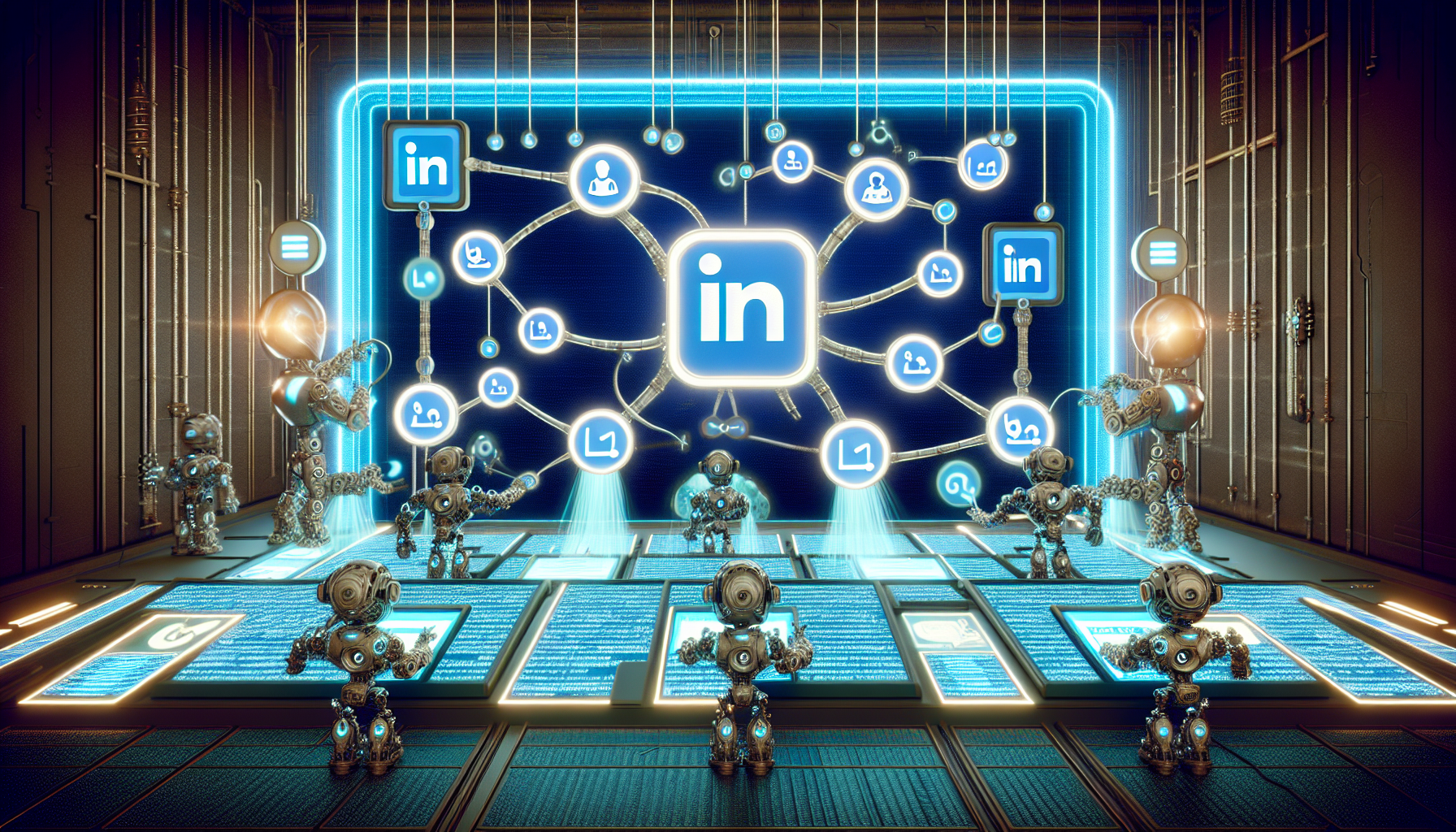 Illustration of LinkedIn tools streamlining lead generation process