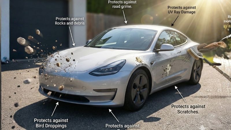 Different road elements that can potentially attack on Tesla