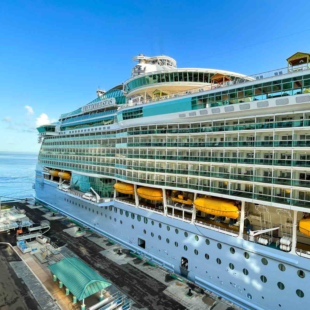 Nassau Bahamas - September 15, 2021: The Royal Caribbean Cruise Ship Freedom of the Seas in Nassau, Bahamas
