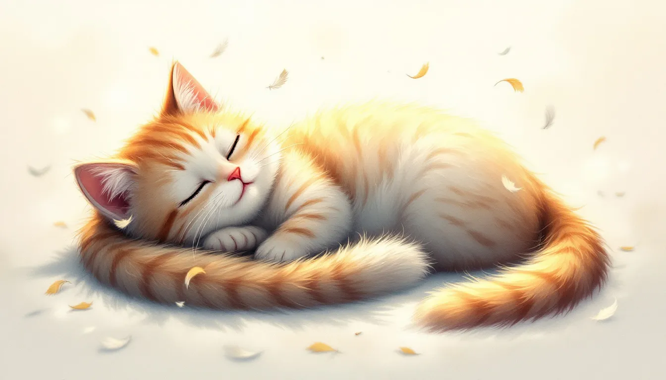 Een kat ligt ontspannen in een comfortabele lighouding.