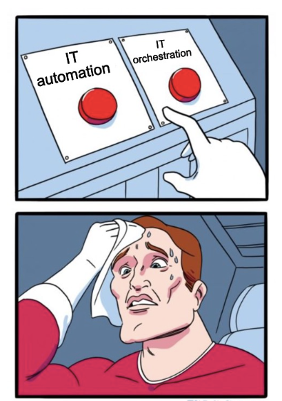 Figure 1: Which one to choose: IT automation vs. orchestration