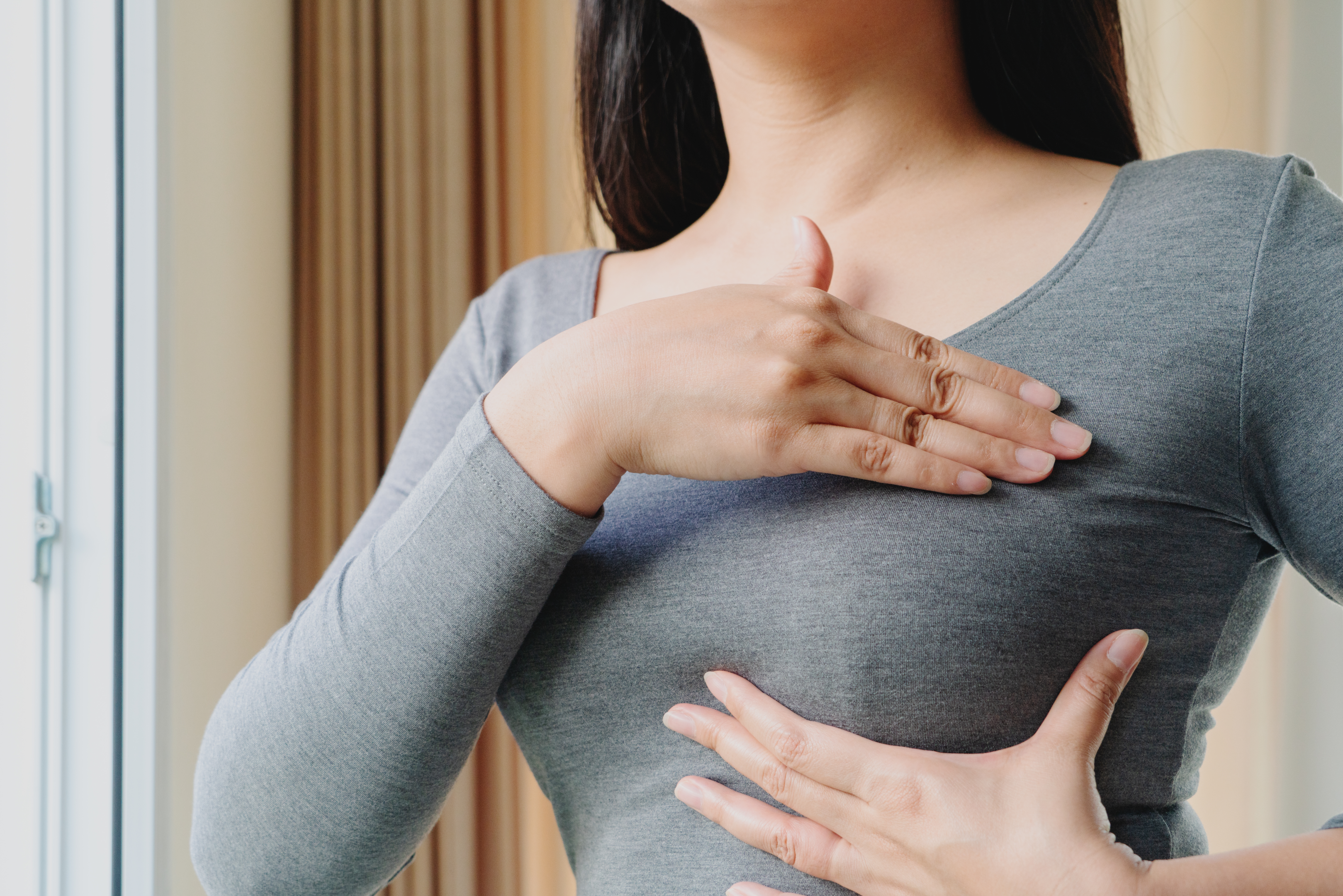 sharp pain in one or both breasts or a breast injury may be the caise of chest pain 