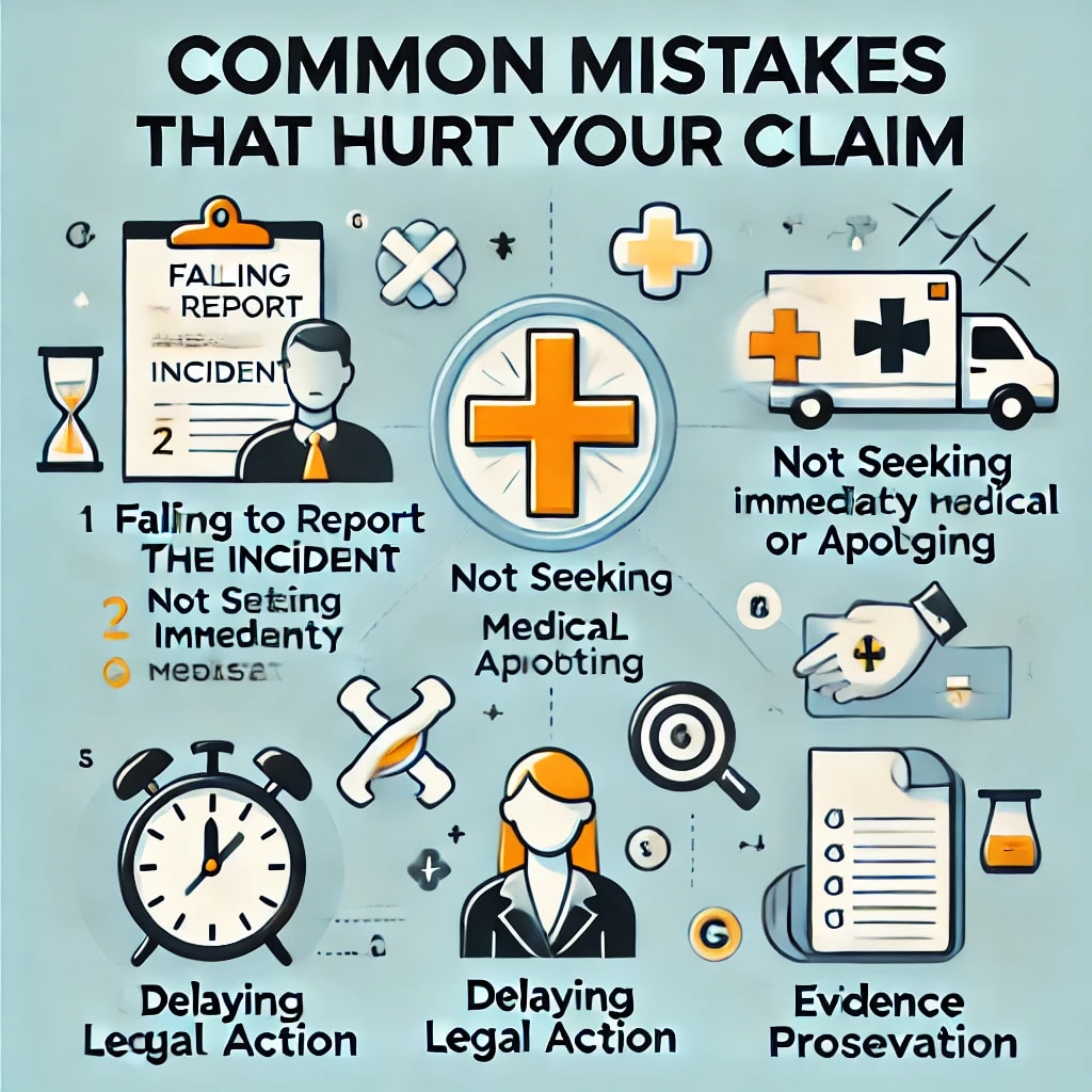 Common mistakes that hurt your claim. 