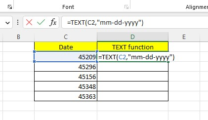 Type the Date format you want to use and enclose it with double quotation marks.