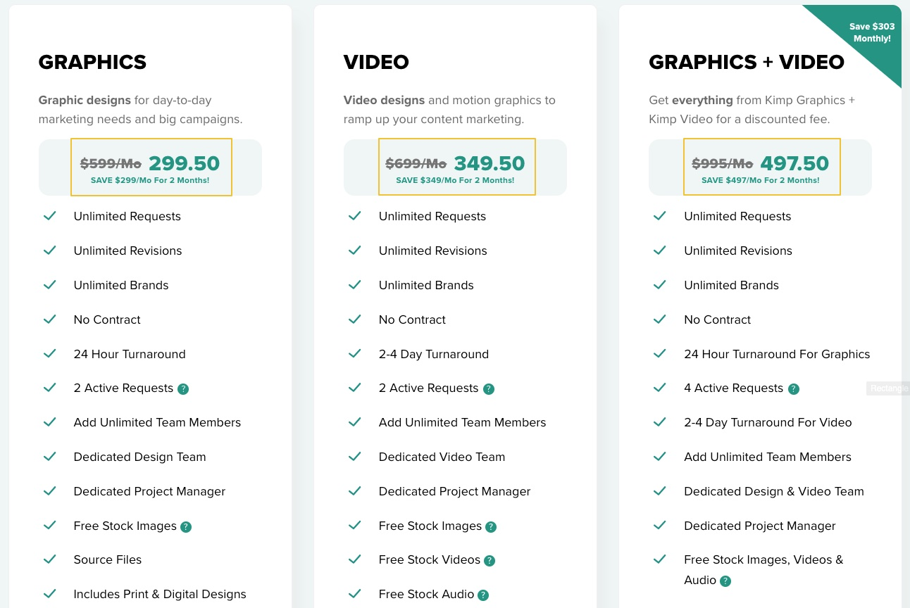 Kimp - Pricing