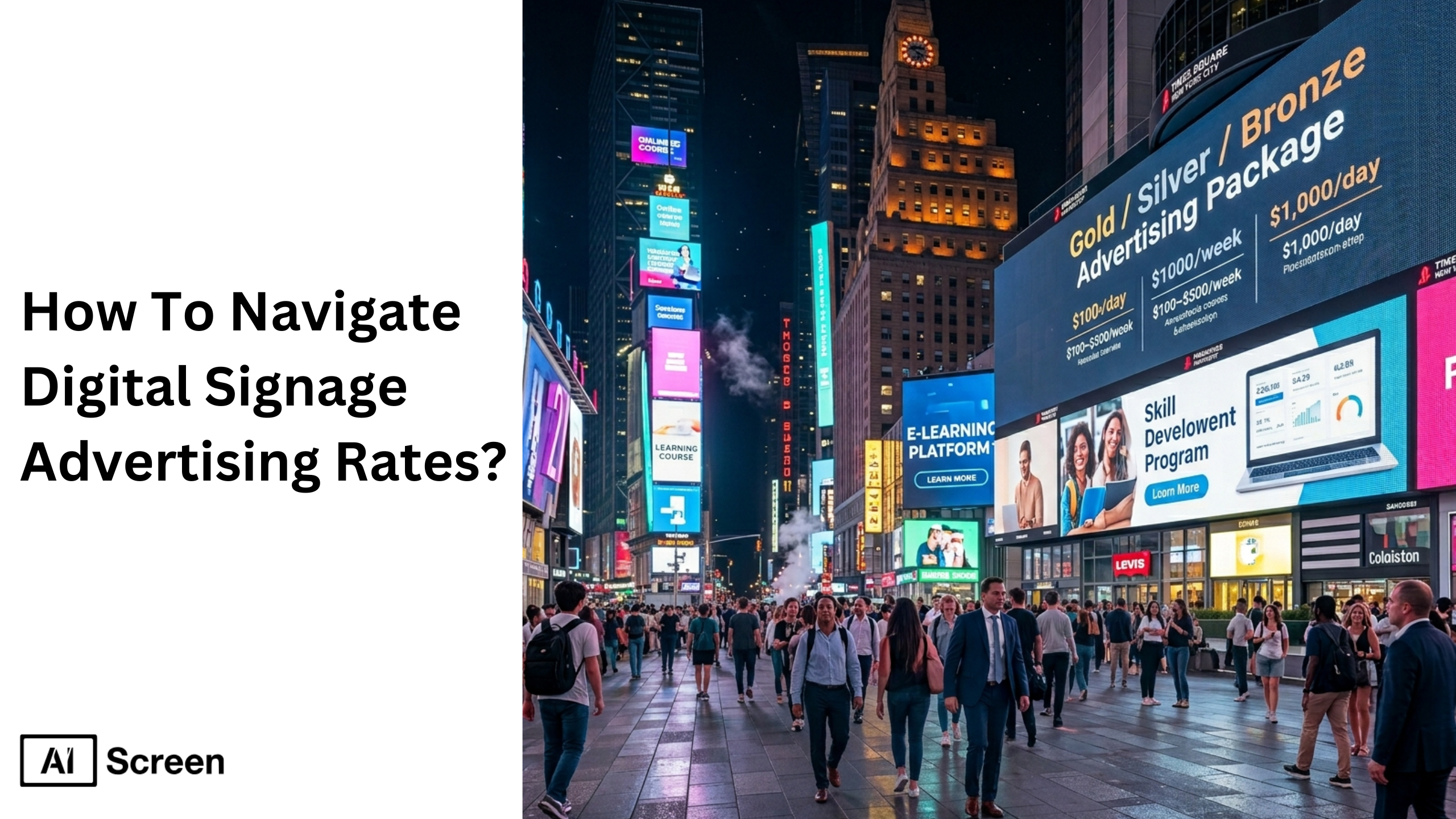 How To Navigate Digital Signage Advertising Rates? 1 digital signage advertising rates