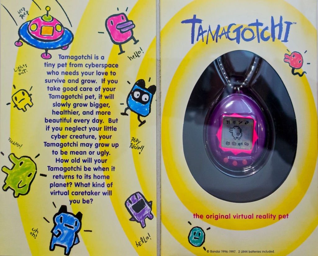 Original Tamagotchi Packaging in 1990s, Photo from Getty Images