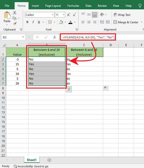 How To Do An If Statement In Excel Between Two Numbers - Printable ...