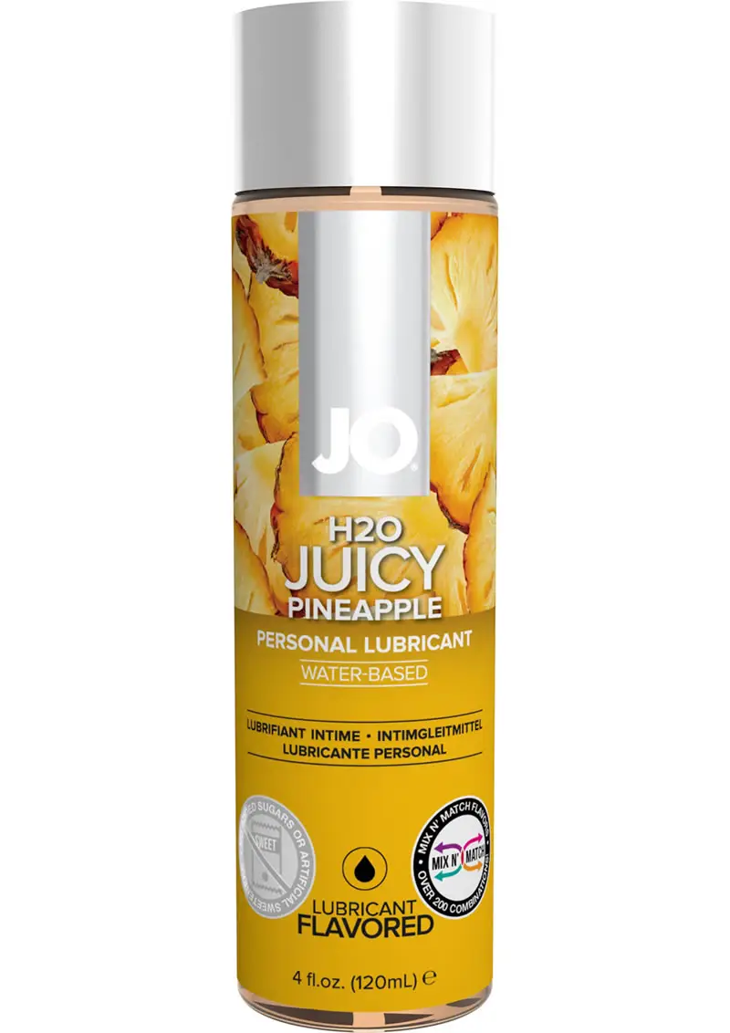 Jo H2O Flavored Water Based Lubricant Juicy Pineapple 4 Ounce