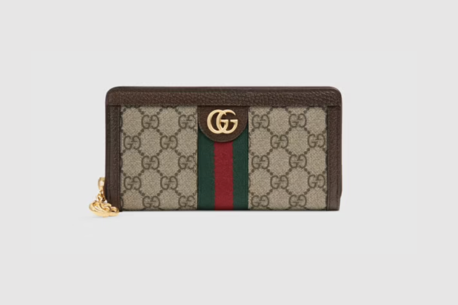 GUCCI NY New York Yankees Patch GG Canvas Bifold Wallet Brown 547787-US