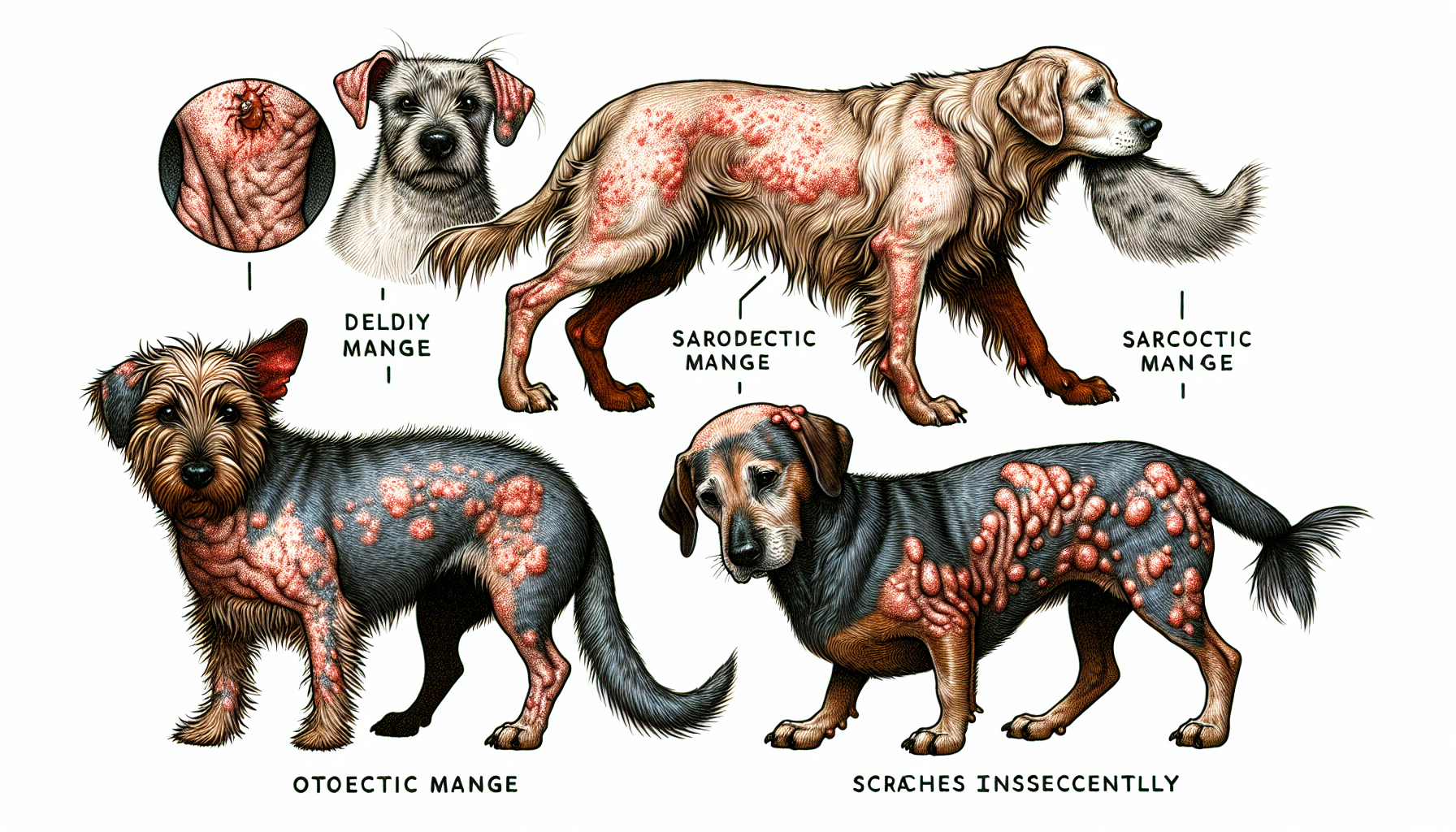 Tipos de sarna en perros