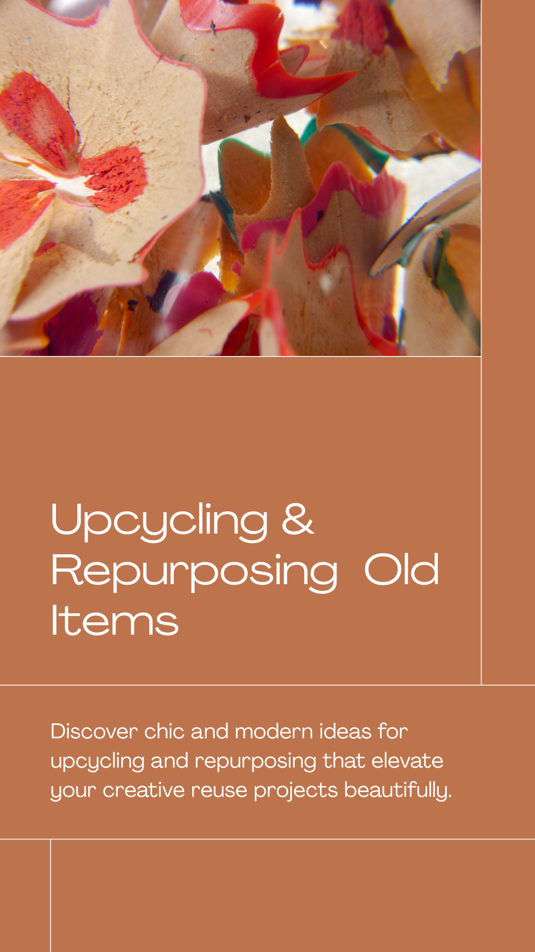 “design with old items creatively transformed into new decor pieces in a modern layout”