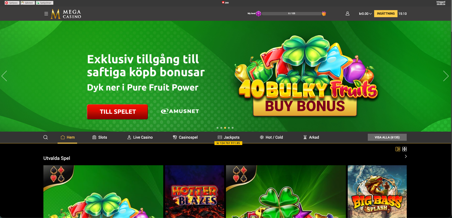 Mega Casino online casino med svensk licens och stort spelutbud av slots och live casino