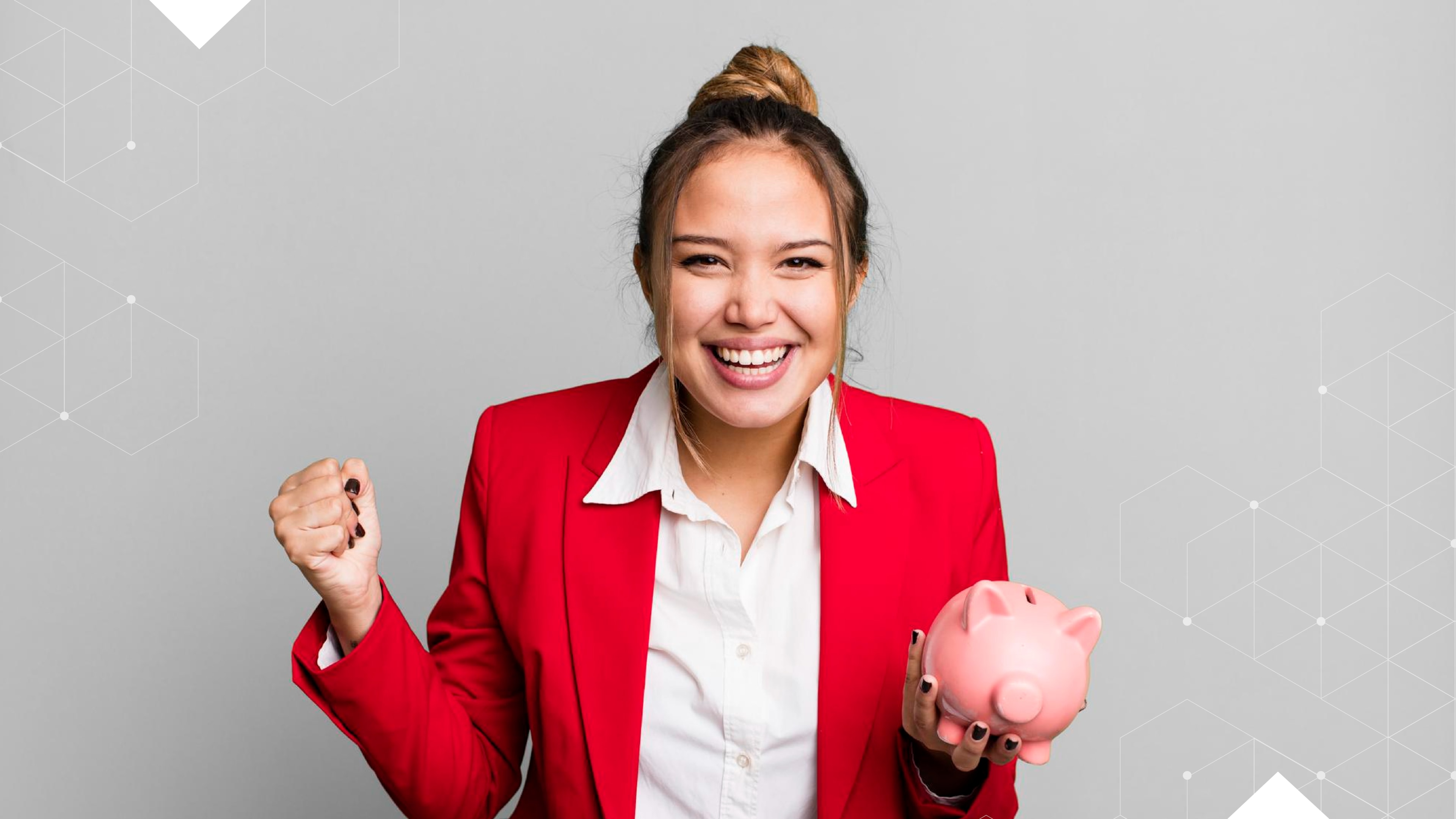 A person emerging from an audit with significant cost savings,