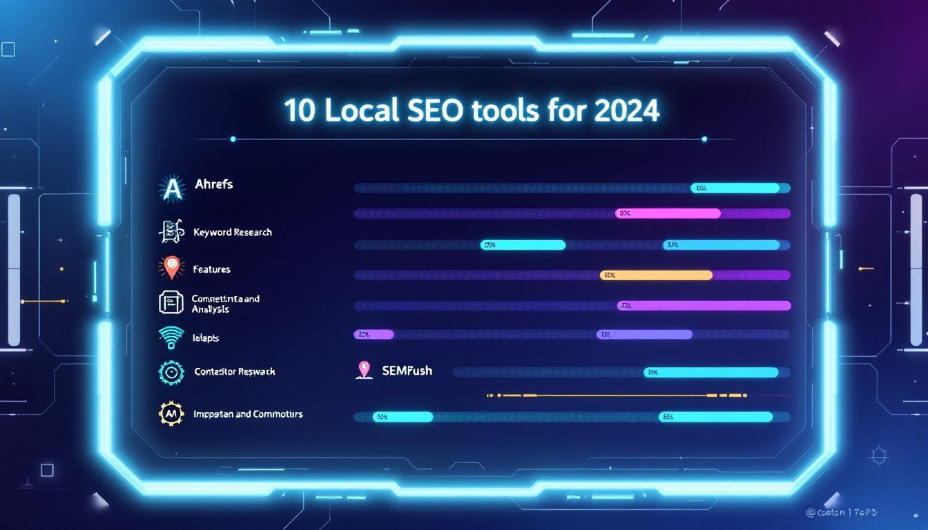 A chart or infographic listing the top local SEO tools for 2025.