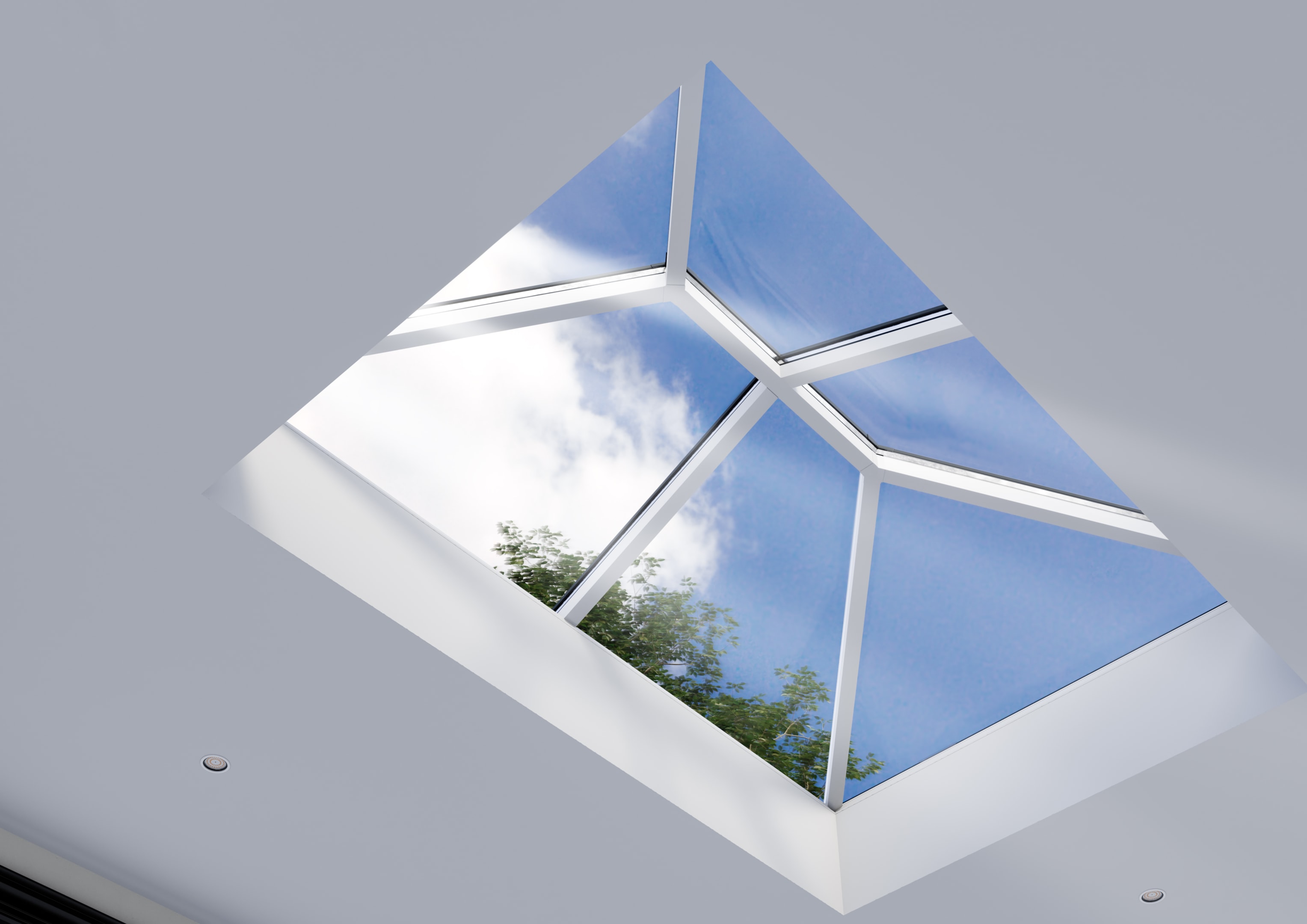 white roof lantern 