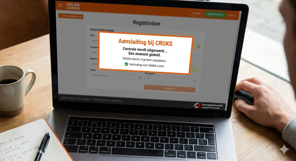 Aansluiting bij Centraal Register Uitsluiting Kansspelen (CRUKS) bij legale online casino's in Nederland met controle door de Nederlandse Kansspelautoriteit