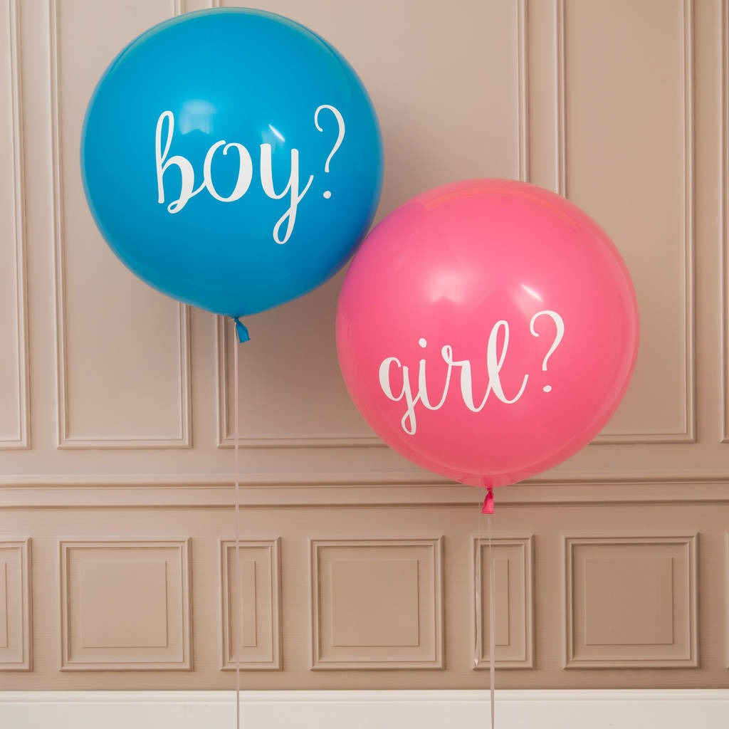 creative gender reveal ideas, balloons, baby bump