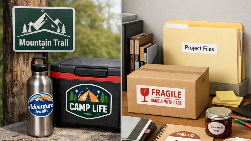 Indoor and Outdoor use of stickers