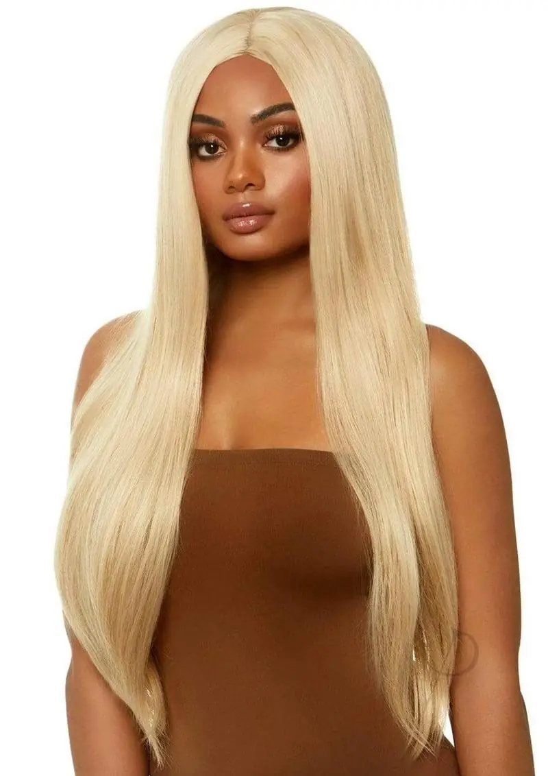 Long Straight Center Part Wig O/S Blond