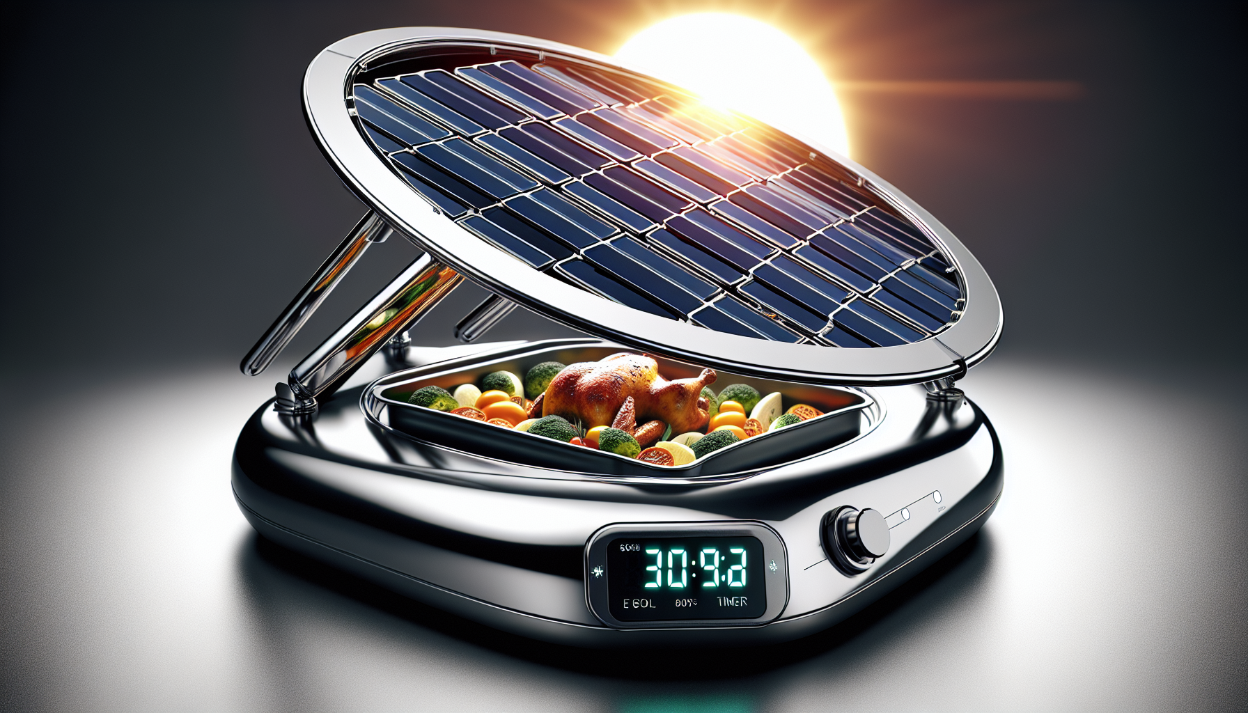 Solar-powered cooking appliances
