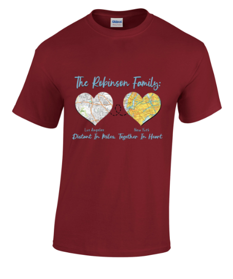 Family Long Distance Hearts Sentimental Gift