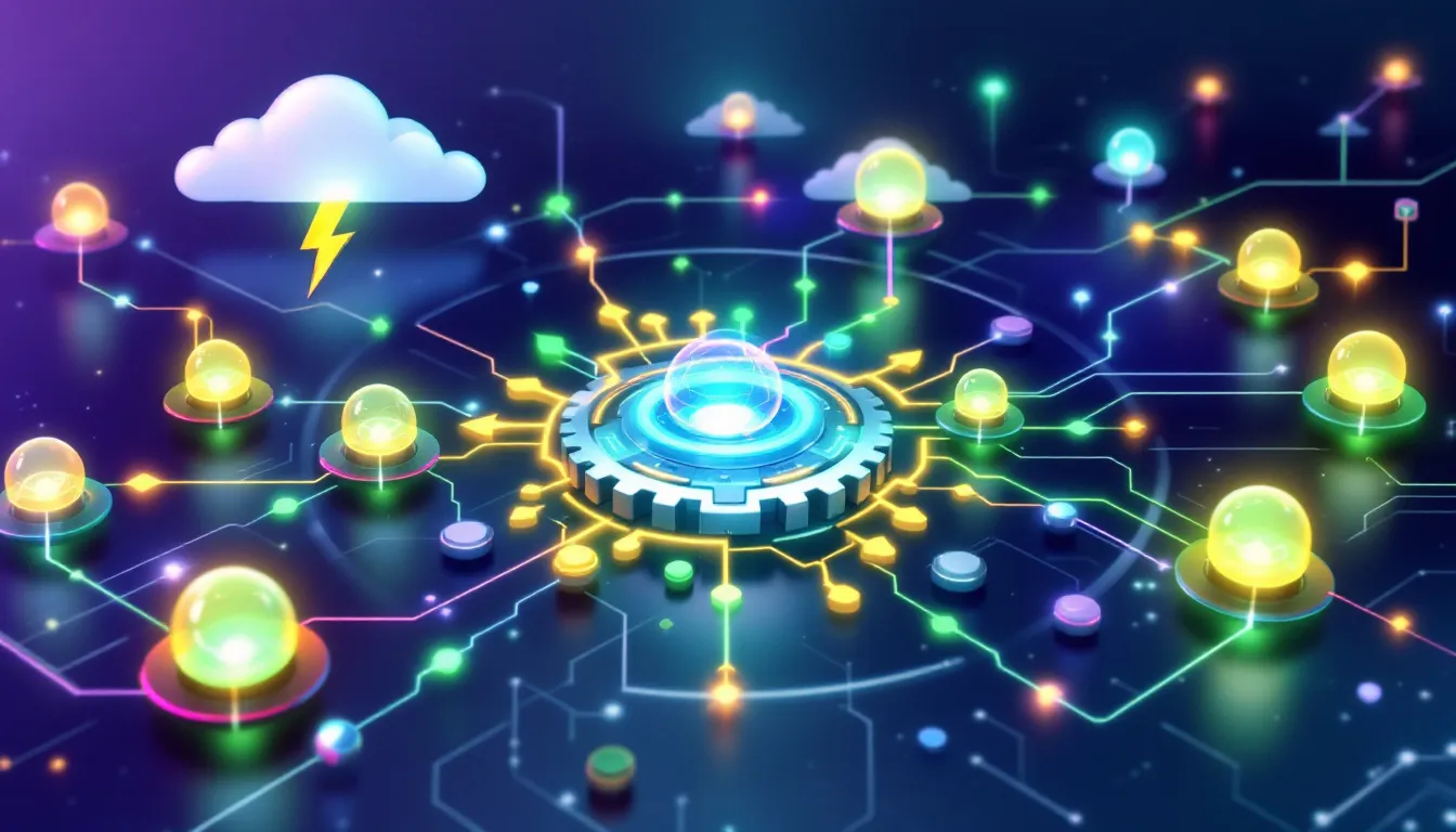 A visual representation of supply chain optimization using machine learning.