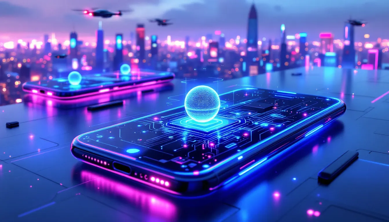 Zukünftige Entwicklungen in der Smartphone-KI, inklusive AR und autonome Features.