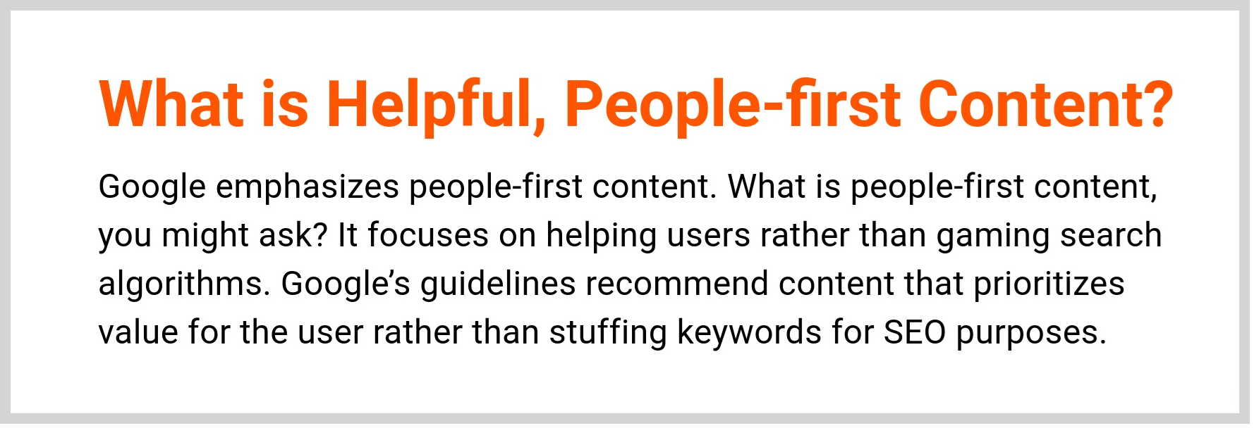 What is helpful people-first content