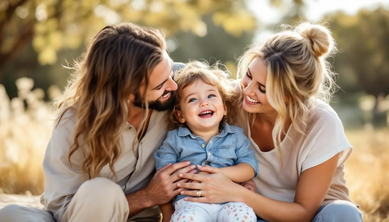 A family enjoying a photo session with a Denver family photographer.