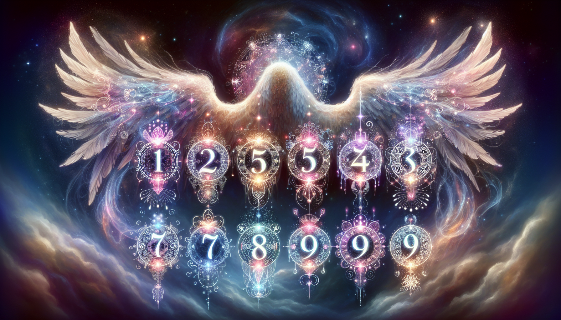 Illustration of single-digit angel numbers
