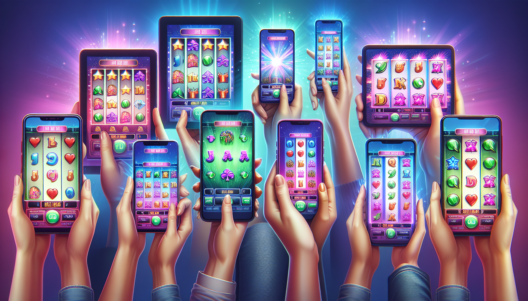 Illustration of seamless gaming on various mobile devices