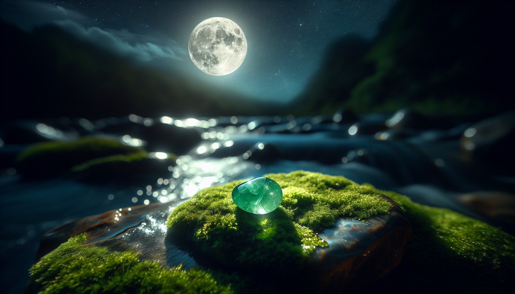 Recharging jade under moonlight