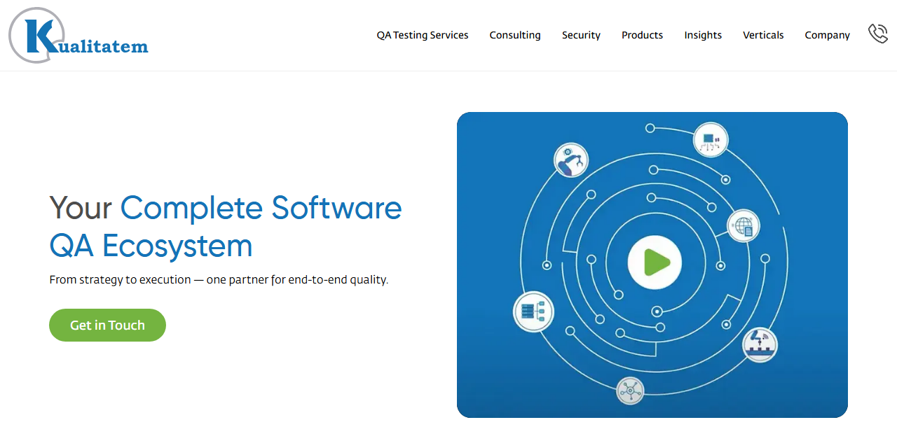 Kualitatem FinTech penetration testing services homepage