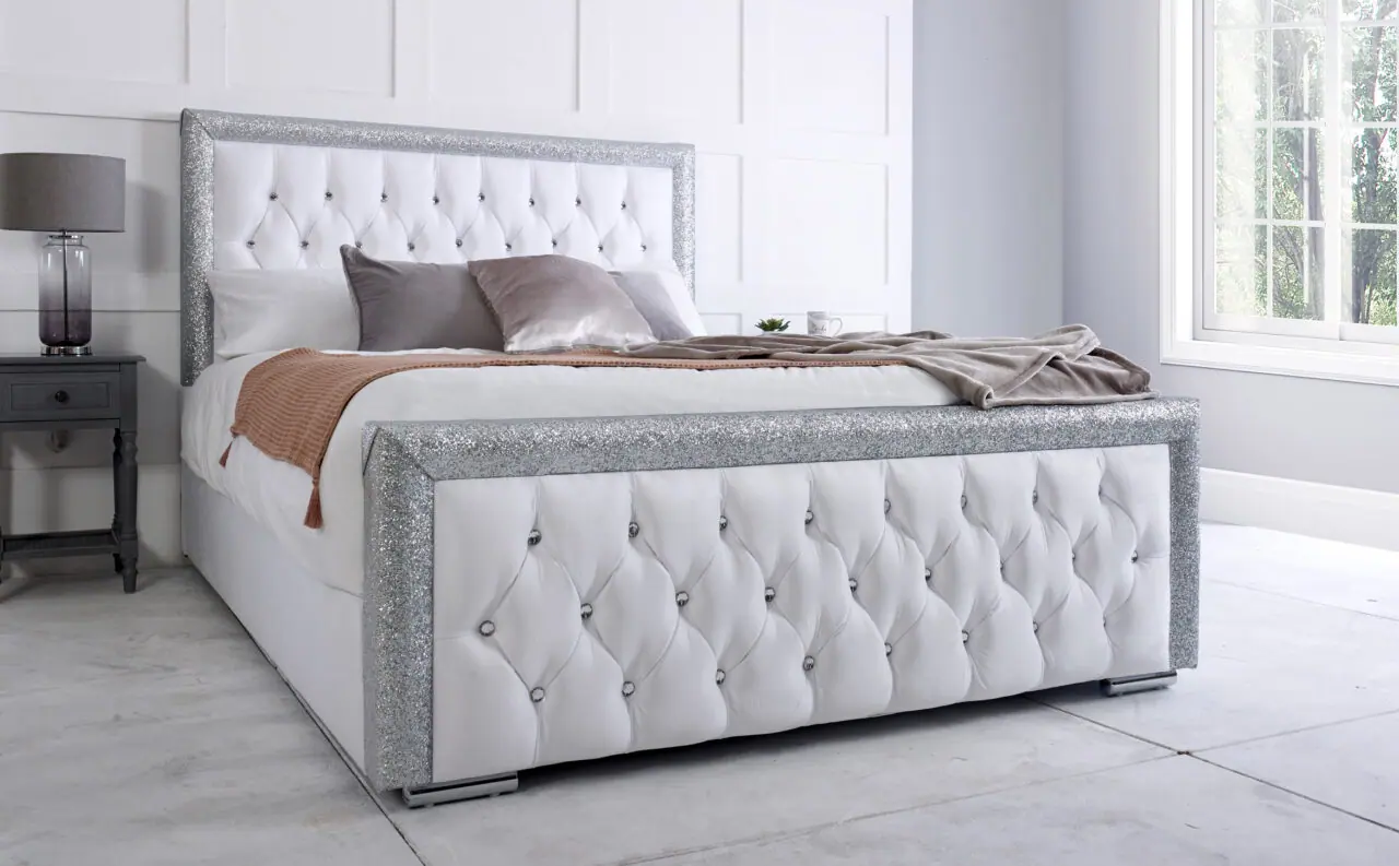 Ivory Chesterfield Bed