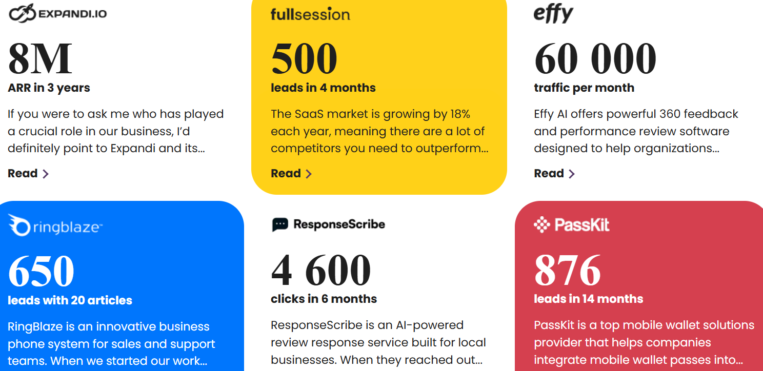 Get high-quality SaaS backlinks with Quoleady