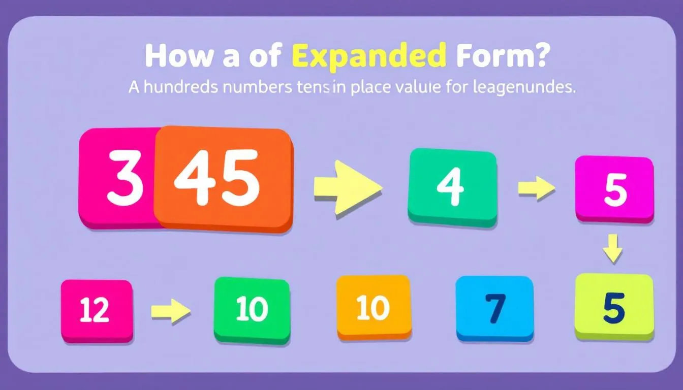 An illustration showing the concept of expanded form.