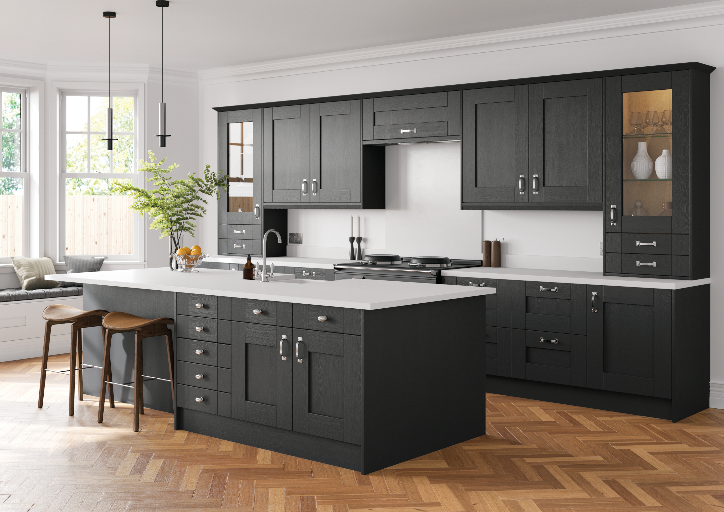 Anthracite kitchen island
